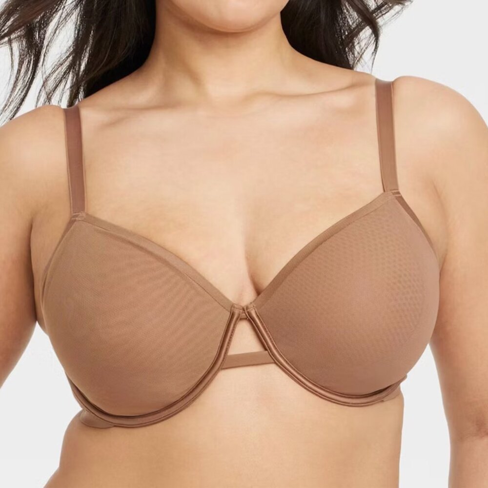 Auden Mesh Unlined Demi Bra